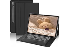 IVEOPPE Clavier pour Samsung Tab S9 Ultra - Samsung Galaxy Tab S9 Ultra Housse avec Clavier, Clavier de Tablette avec Touchpad pour Samsung Tablet S9 Ultra 14.6 Pouces, AZERTY Clavier Amovible
