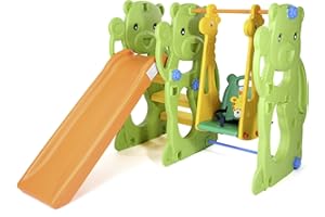 Baby VIVO - Swing and Slide Park for Children - Indoor and Outdoor, Garden Toys - Jungle