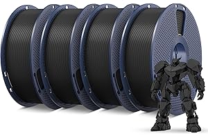 SUNLU PETG 1.75 mm 4 kg filament set, less stretch and good adhesion of the layers, individually vacuum packed, filament for 3D printer 4 kg, 1 kg per spool, 4 black