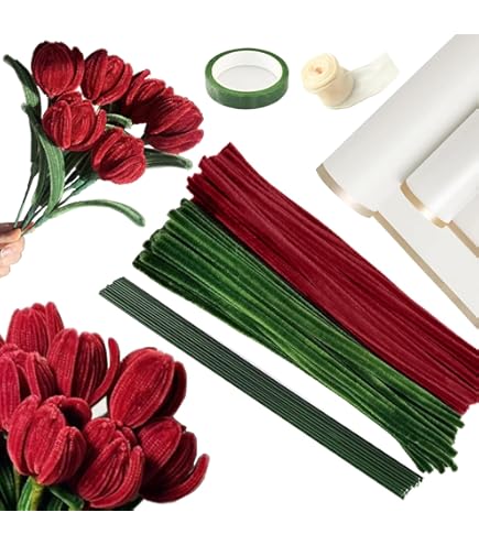 Kit Créatif 600 Pièces - 400 Fils Chenille Verts, 100 Yeux Mobiles, 100 Pompons - Pour Bricolage, Loisirs Créatifs