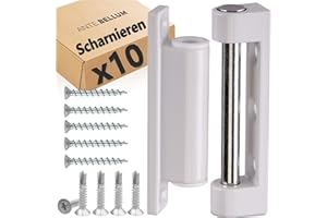 ANTE BELLUM Set di 10 cerniere per porta e finestra, per porte e finestre, per porte e finestre (10 cerniere, bianco)