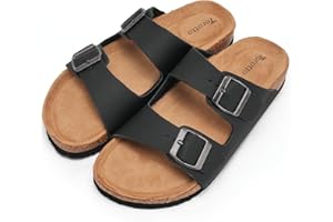 Torotto Damen Pantoletten Sandalen Leder Erwachsene Clogs Hausschuhe Arbeitsschuhe Bequeme Classic