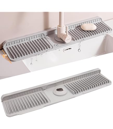 Dimeho Tapis De Robinet D'évier En Silicone Pour évier Anti-Goutte D
