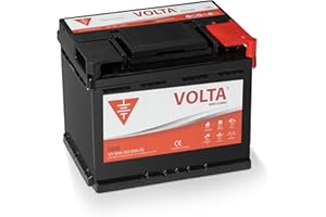 VOLTA BATERÍAS Bateria de Coche Classic 60Ah 500A - Borne +Dcha - Medidas Largo 242 x Ancho 175 x Alto 190 mm con 2 años de Garantía - Fabricación Europea.