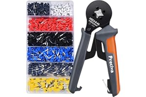 Alicates de Terminales,Preciva Crimpadora con 1200 casquillos terminales 0.08-6 mm², alicates de engaste, alicates de prensado