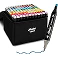 Alcohol Markers Set,120 Colors Permanent Art Markers Set,Alcohol Based Dual Tip Drawing Sketch Markers for Adults & Kids Painting, Coloring, Sketching, Highlighting,Underlining and Drawing