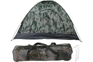 SOLUPTANISU Tente Extérieure,Tente D’Abri À Une Seule Couche Portable 3 4 Personnes De Camouflage, Facile À Installer pour Le Camping, La Randonnée