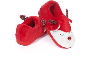 JOMIX Świąteczne kapcie damskie zimowe miękkie i ciepłe kapcie domowe elementy świąteczne