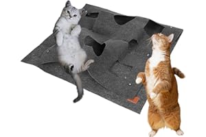 TICFOX Katzenteppich Katzenspielzeug Decke Spielen Ripple Rug Cat Playground Katzen Spieldecke Katzenspielteppich