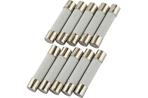 10er Packung SeKi Keramik Sicherung 10A, 6x30mm, Flink; Glassicherung Feinsicherung 250V