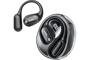 MINISO Écouteurs de traducteur de langue, écouteurs de traduction IA en temps réel avec 135 langues, Bluetooth 5.4, écran LED, casque de traduction à oreille ouverte avec application, 60 heures de