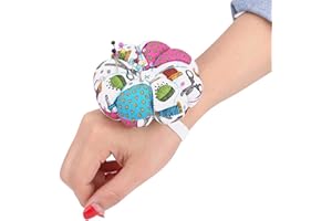 HERCHR Alfiletero de Tela de Aguja de Calabaza, Alfiletero de Aguja de Costura, Cojín de muñeca Aguja de Coser, Costura Cojín de Aguja de Muñeca para Coser Bordar Y Bordar (#1)