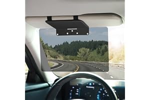 JGGDDU Polarisierte Sonnenblende Extender für Auto, Anti-Glare PC Sonnenblende Linse, Visier Erweiterung Blocker, UV, Schnee Blindheit Schutz, sicheres Fahren, Universal für Auto SUV, Schwarz