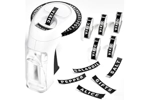 Vixic Etiquetadora Relieve,Impresora Etiquetas Portatil, Omega Maquina de Etiquetas,3D Label Maker con 5 Cintas de Etiquetas, para Oficina, Hogar