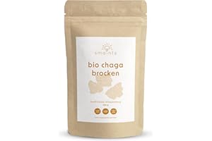 ‎SMAINTS smaints Bio Chaga Brocken | Bio Chaga Tee aus finnischer Wildsammlung | Naturbelassen, unbehandelt & laborgeprüft | Große Pilzstücke bis 5cm in Vitalpilz Bio-Qualität für mehrfache Nutzung