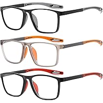 Eyekepper 3 Paia Occhiali Da Lettura Montatura Rettangolare Grande In Metallo Cerniere A Molla Per Uomini Lettori Gunmetal 3.50