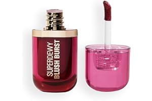 REVOLUTION BEAUTY LONDON Revolution Superdewy Liquid Blush Burst, Fard à joues liquide à pigmentation buildable, formule sérum aux peptides et acide hyaluronique, Vegan, Very Cherry Berry, 4.2 ml