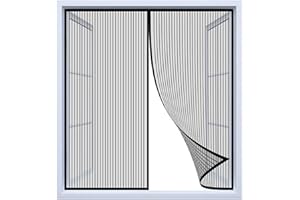 GYCQRS Mosquitera Ventana Magnetica, Mosquitera Para La Ventana, Cortina de Ventana para Prevenir Mosquitos y Insectos, Se cierra automáticamente es fácil de instalar - Negro 60cm(Ancho) x 110cm(Alto)