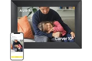 Aura 10,1-calowa cyfrowa ramka na zdjęcia Carver Wi-FI | Najlepsza cyfrowa ramka na zdjęcia do zaoferowania | Wysyłaj zdjęcia z telefonu | Szybka i łatwa instalacja dzięki aplikacji Aura