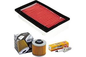 MVH BOCKAUF Kit d'entretien filtre à air + filtre à huile + bougies d'allumage pour Yamaha XT 600 XT600 XTZ 660 XTZ660 année de construction 1990-1995