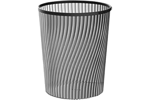 Bkazwe Cestino per la Carta in Rete Metallica Nero - 25 X 21.5 cm - Cestino Getta Carta Riciclaggio per Ufficio, Casa, Camera, Scuola in Metallo - Cesto Spazzatura per Scrivania, Tavolo, Mobile