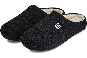 WateLves Filzpantoffeln Herren Hausschuhe Pantoffeln im Herbst und Winter Slipper Unisex mit Rutschfest Sohle Filzlatschen