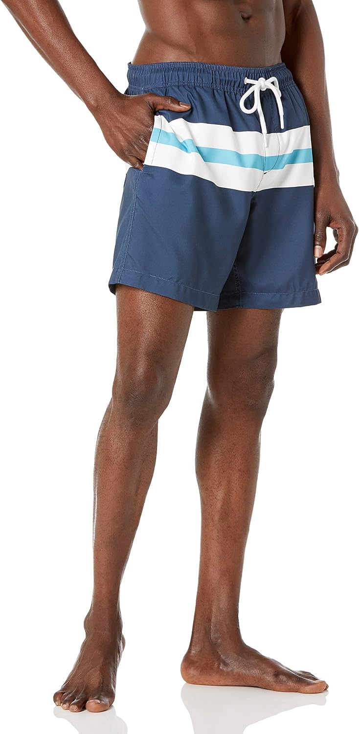Amazon Essentials Bañador de Secado Rápido de 18 Cm - Colores interrumpidos Hombre
