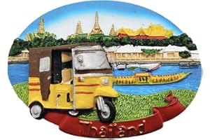 WEDARE MAGNET SOUVENIR Wedare Aimant Thaïlande 3D Ovale Réfrigérateur Aimant Souvenir Résine Collection, Thaïlande Réfrigérateur Aimant Cadeau Accueil Cuisine Décoration