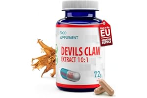 HEPATICA Teufelskralle (Devils Claw) 10:1 Extract 5000mg Äquivalent 120 Vegan Kapseln, Laborgeprüft, Hochdosiert, Nicht GVO, keine Füllstoffe oder Zusatzstoffe