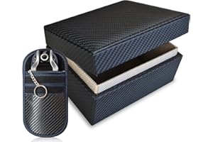 ELI73 Faraday Car Key Signal Blocker Box & Pouch | Keyless Anti-Theft RFID Key Box