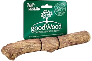 PET'S UP GOODWOOD - Chew Bone L - Coffee Wood - for Large Dogs - Natural Dental Care, Prevents Tartar & Gum Disease - 100% Natural & Caffeine Free - Vegan - Handmade & Durable