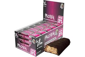 UN-ATTIMO 1 Attimo in Forma | 24 Barrette Proteiche Bacche di Goji e Mirtilli Rossi 20% Protein Bar 50 grammi - Ricca di Fibre Snack Spuntino Ciclismo