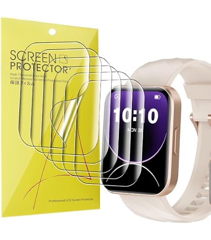 GPWDIEJB 6 Pellicole Morbide Protettive Per CASCHO Smartwatch P125 1.85” – Antiurto E Autorigeneranti Per Bolle