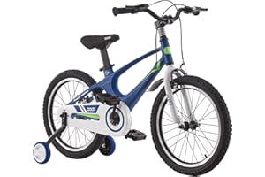 Jamiah Kids Bike 12 14 16 18 Inch Mg Aluminium Alloy Boys Girls Bicycle Ages 2-9 Years with Basket, Double Brakes Training Wheel
