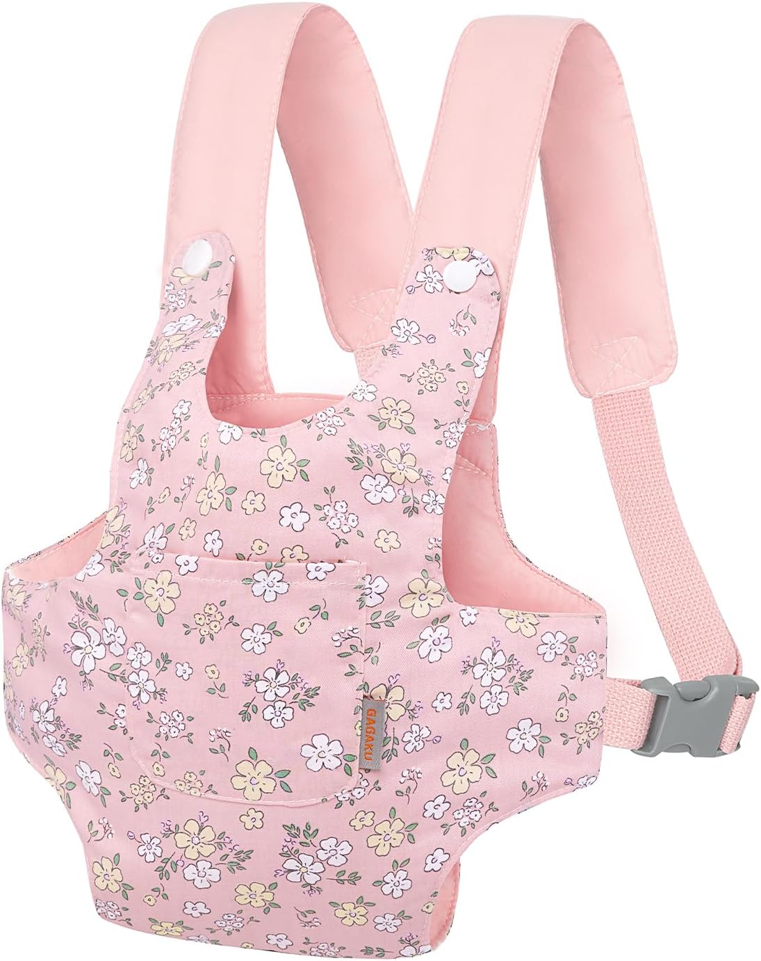 GAGAKU Transportador de muñecas para niños pequeños, portabebés para muñecas, Accesorios, portabebés para niñas pequeñas, Color Rosa (Flores de Pera)