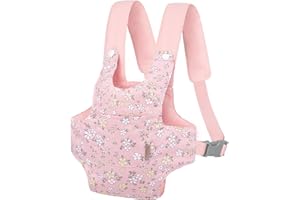 GAGAKU Transportador de muñecas para niños pequeños, portabebés para muñecas, Accesorios, portabebés para niñas pequeñas, Color Rosa (Flores de Pera)