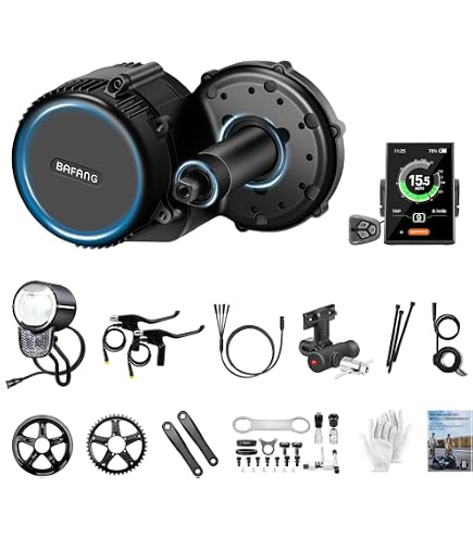 BAFANG E-Bike Mittelmotor mit Akku & Display 36V/48V 25OW/5OOW/75OW/1OOOW