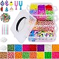 ONECK 4500 Loom Bands Kit with Loom Board, Elastic Bracelet Making Set with Hooks &Charms