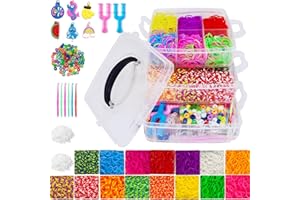 ONECK 4500 Loom Bands Kit with Loom Board, Elastic Bracelet Making Set with Hooks &Charms