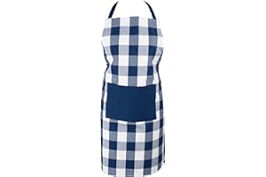 Asquare Grembiule da cucina 65 x 85 cm – Grembiule traspirante 100% cotone – Grembiule da cucina regolabile con 2 grandi tasche – Cooking Apron – Grembiule da barbecue per uomo e donna