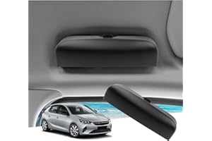 GAFAT Compatible with Opel/Vauxhall Corsa F/Astra L/Grandland X 2020-2024 2025 Sunglasses Holder Glasses Case, Corsa-e Storage Box Organiser, OEM Original, Corsa F Accessories [Improved Plus] (Black)