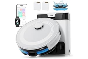 LEFANT M2S Pro Robot Aspirapolvere Lavapavimenti Con Mappatura, 10000Pa, 240 Minuti, Navigazione Laser dToF, Evitamento Ostacoli PSD, Controllo APP/Alexa, Pulizia Personalizzata, Bianco