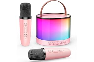 Gralal Kids Microphone,Karaoke Machine 2 Microphones Toys for 3-12 Year Old Girls Toys Age 3-12 Year Old Girls Gifts Girls Birthday Presents Wireless Speaker Microphone for Kids Karaoke Microphones