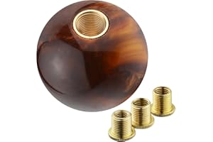 Padaodao Round Car Gear Shift Knob Ball Lever Stick Shifter Handle for Most Manual Transmissions Vehicle SUV Truck, Brown Gradient