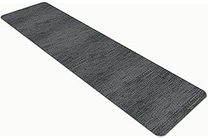Comart - Tappeto Cucina Nancy - Antiscivolo - Lavabile in Lavatrice - Moderna Passatoia in Ciniglia - Runner per Corridoio e Cucina - Morbido e Resistente - Made in Italy - Grigio - 50x170 cm