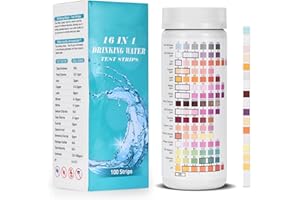 FJHTY Wassertester Trinkwasser, 16 in 1 Trinkwasser Teststreifen für Trinkwasser 100 Stück Wasser Teststreifen erkennen Härte, Blei, Chlor, pH-Wert, Nitrat, Eisen und mehr wassertester für trinkwasser