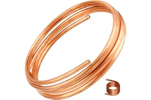 KWOKWEI OD 4mm Weiches Kupferrohr, 1.5M ID 3mm Länge Kupferrohr Rundrohr für Kältetechnik, Generatoren, Stromschienen, Schaltgeräte, Transformatoren usw