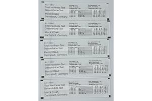 Medasa Tiras reactivas de dureza del agua empaquetadas individualmente y selladas Resultado en °dH Prueba de dureza total Prueba de cal Prueba de dureza del agua, varillas de prueba (5)