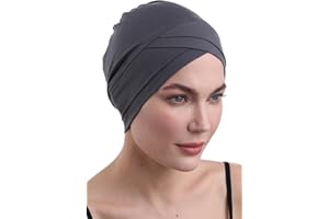 DERESINA HEADWEAR Gorro Deresina in bambù con Design W Front, Ideale per la Perdita di Capelli, Berretto oncologico per Donne, Perfetto per l’Uso Quotidiano