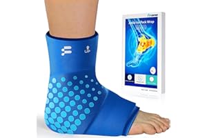 Fitomo Poche de Glace 3D ThermalLock, Pack Froid/Chaud Réutilisable pour Cheville, Soulage Entorse et Tendinite, Gel Cryo 25% Plus Longtemps, Compresse Sport (1 Unité, L)